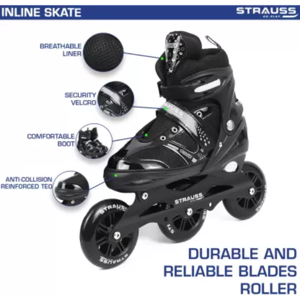 Strauss Adjustable Inline Skates (Blaze) | Skating Shoes