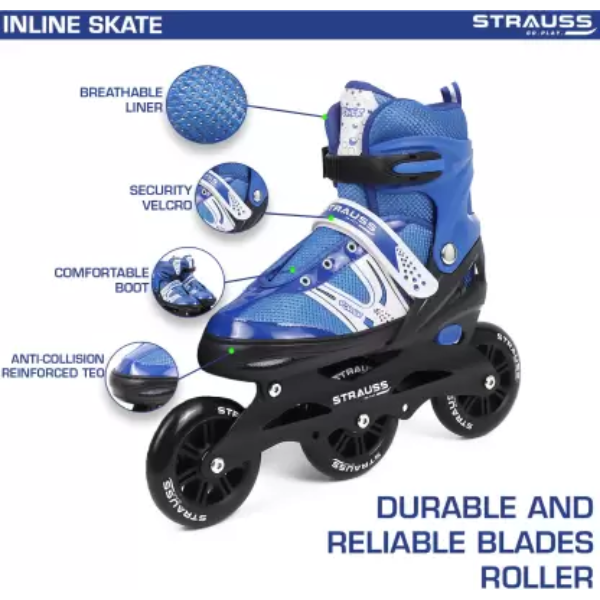 Strauss Adjustable Inline Skates (Blaze) | Skating Shoes